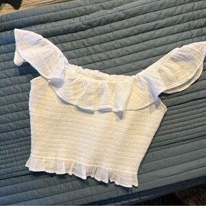 American Eagle cropped off shoulder top (NWOT)